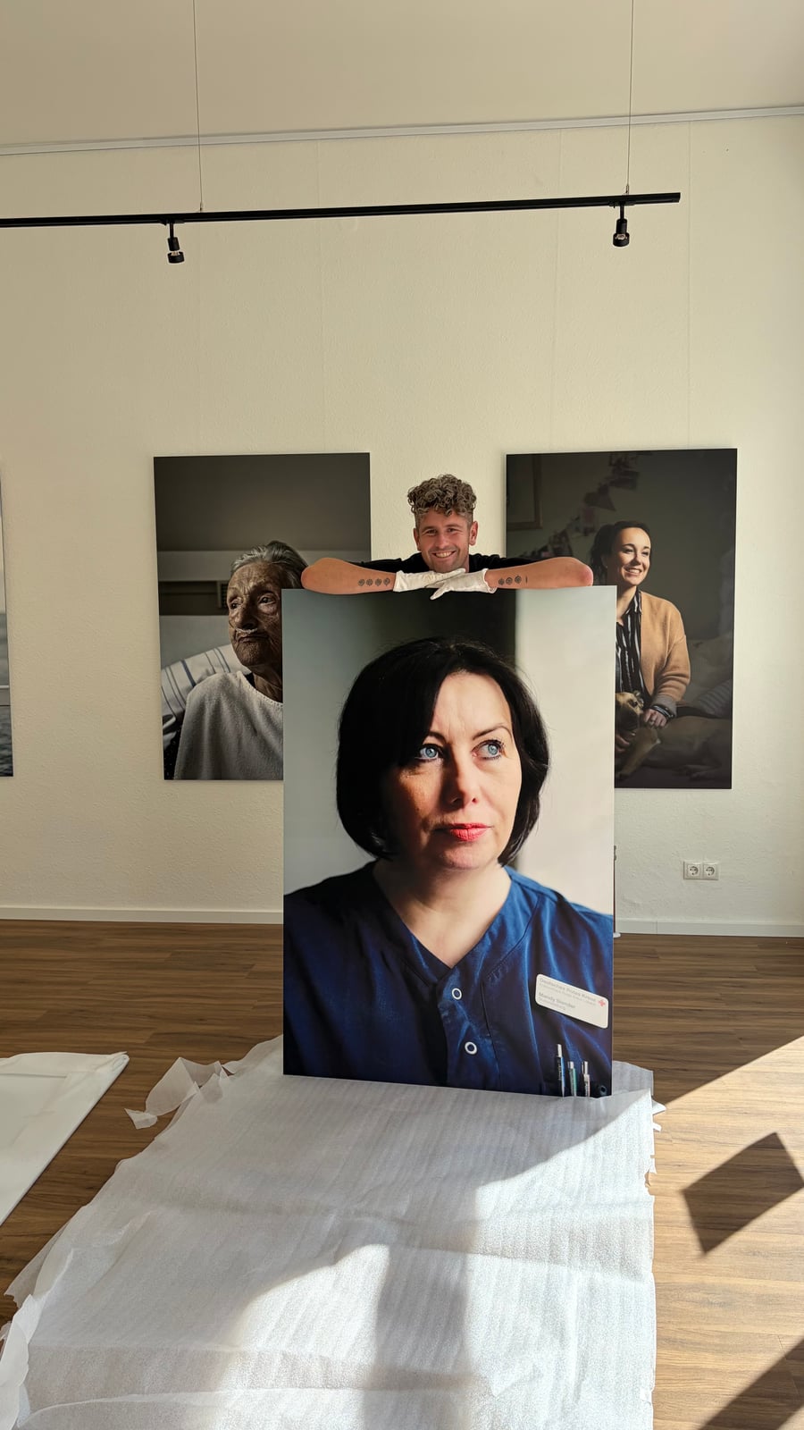 Ein Blick hinter die Kulissen der Ausstellung.